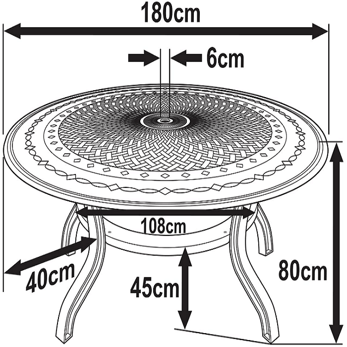 Rosie tuintafel (8 persoons set)
