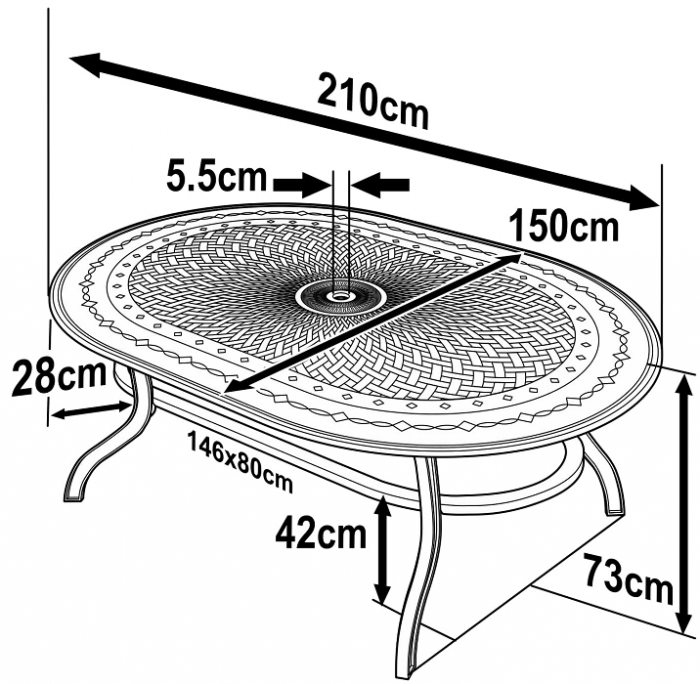 Gloria Tuintafel (10 Persoons Set)