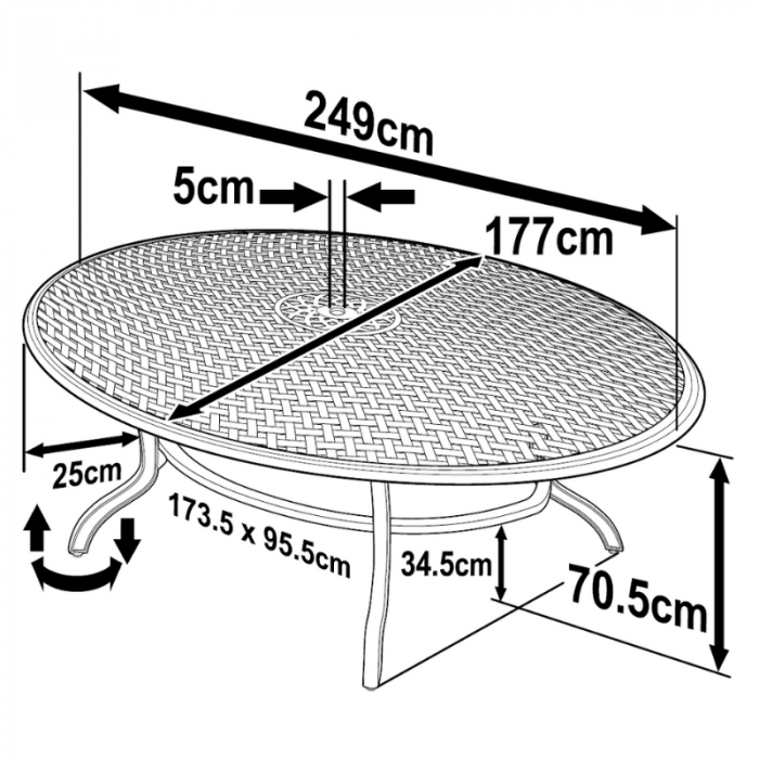 Victoria tuintafel (10 persoons set)