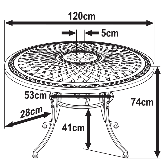 Alice tuintafel (4 persoons set)