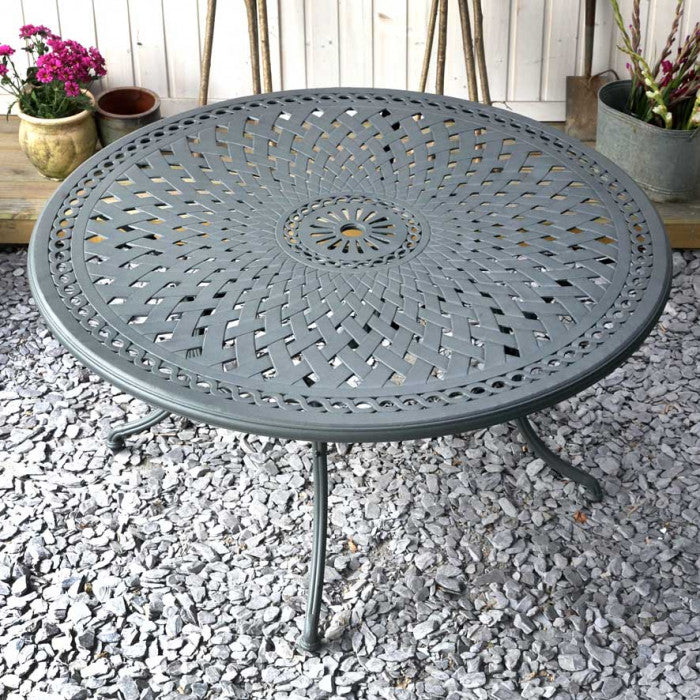 FRANCES 150cm Round 6 Seater metal garden furniture