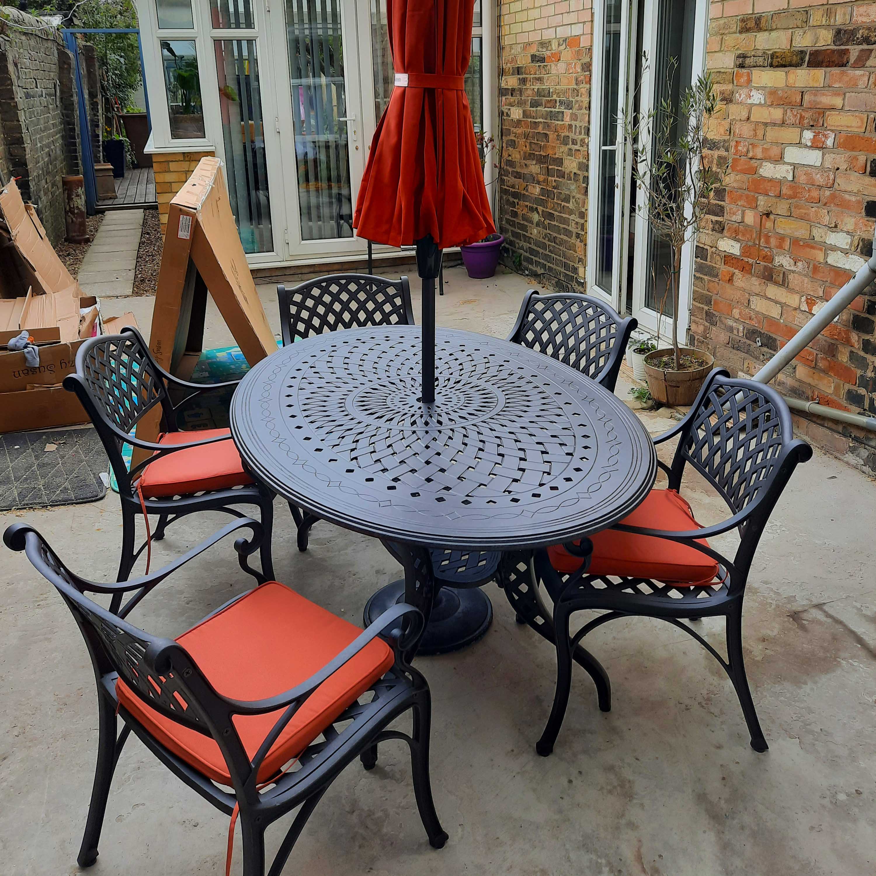 Charlotte tuintafel (6 persoons set)