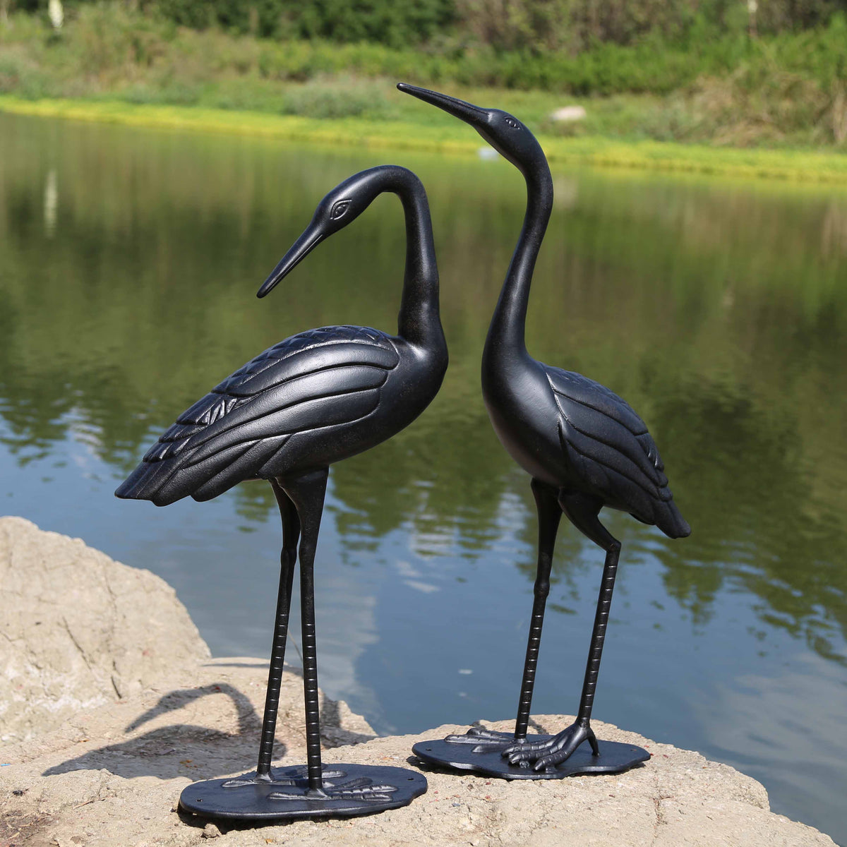 Kraanvogel Paar - Antiek Brons
