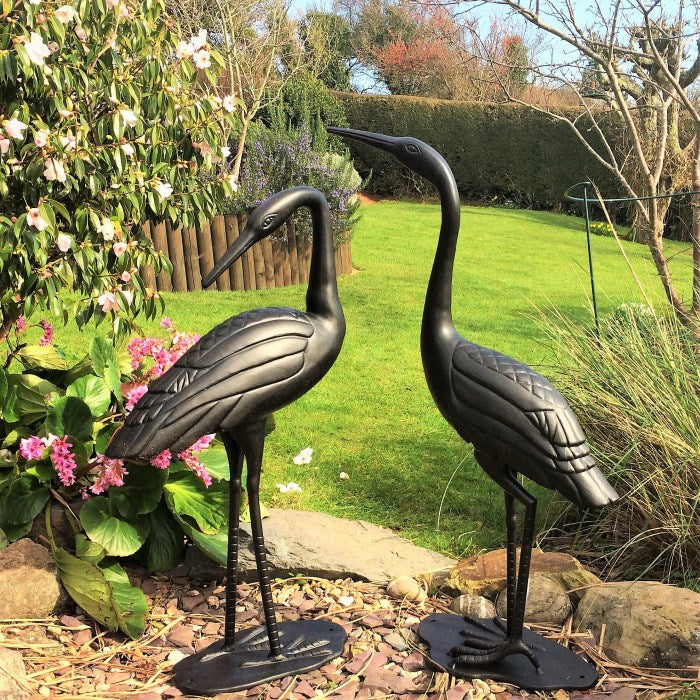 Kraanvogel Paar - Antiek Brons