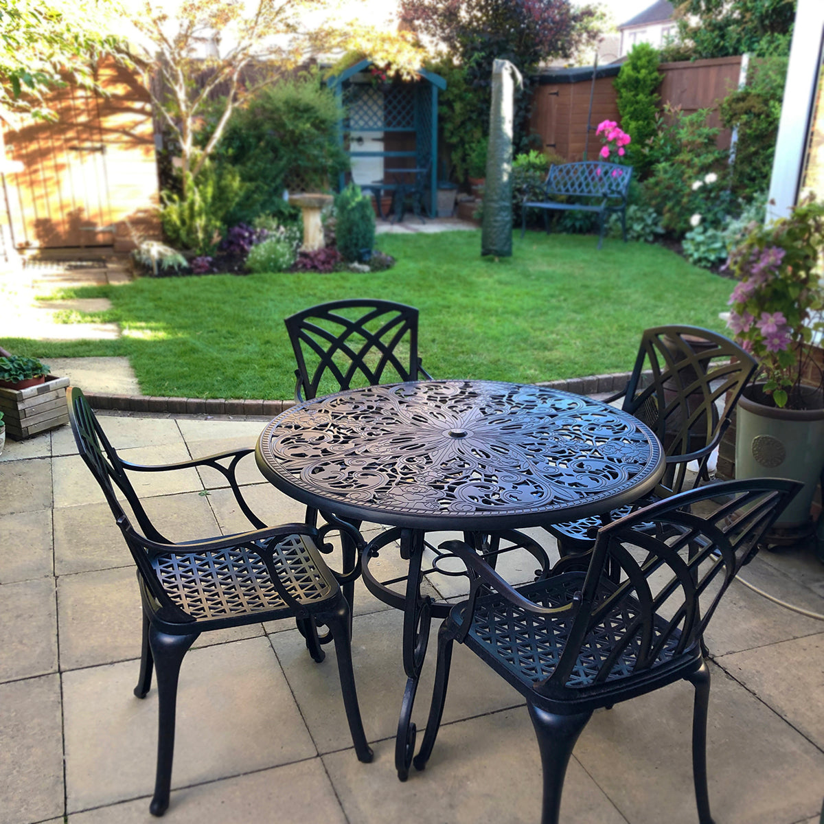 Flora tuintafel (4 persoons set)