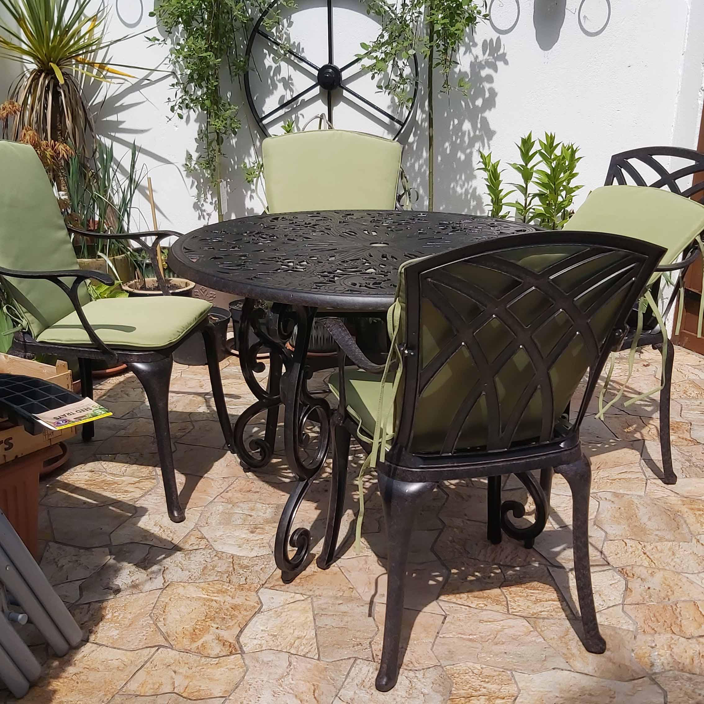 Flora tuintafel (4 persoons set)