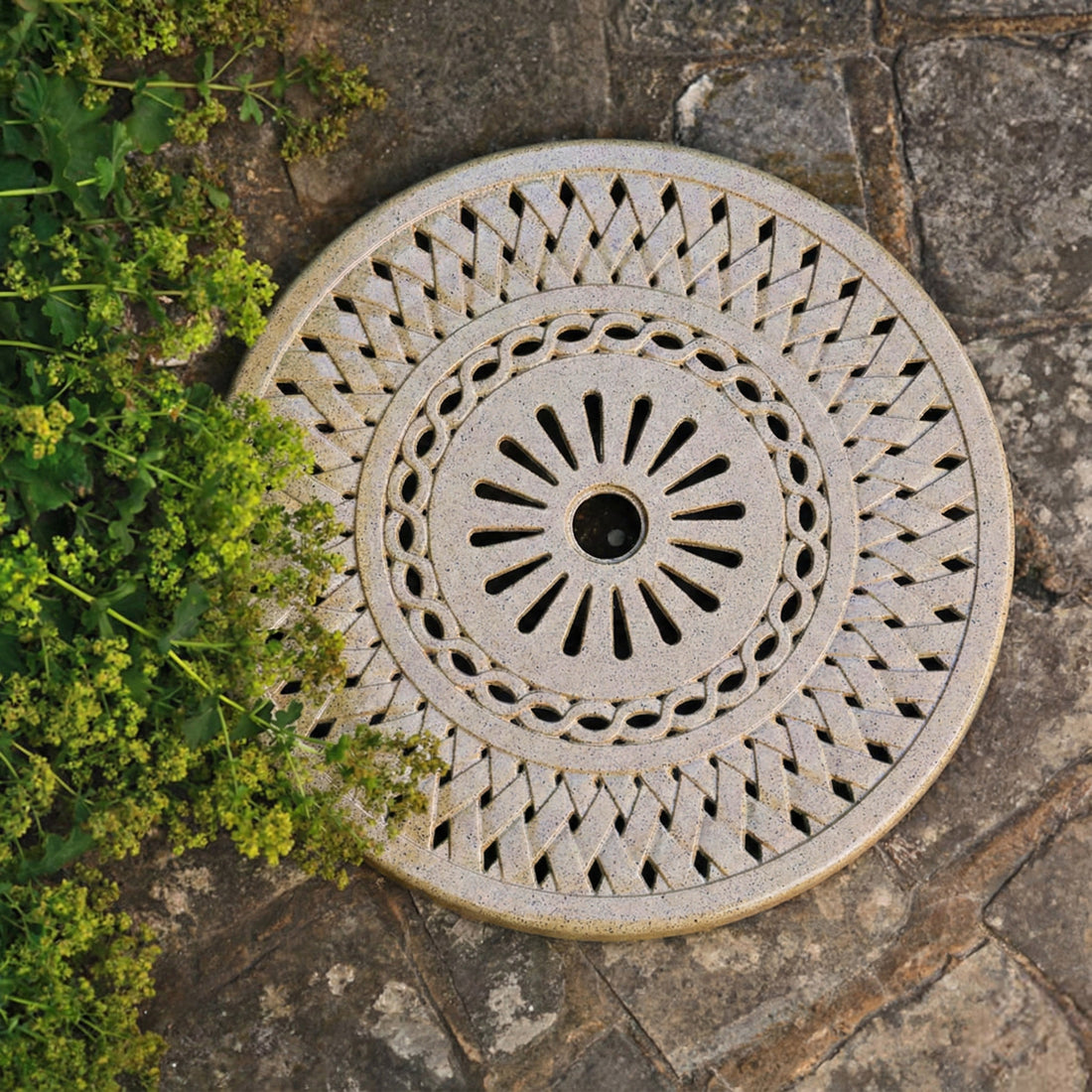 Zandsteen Traliewerk Draaiplateau 60cm