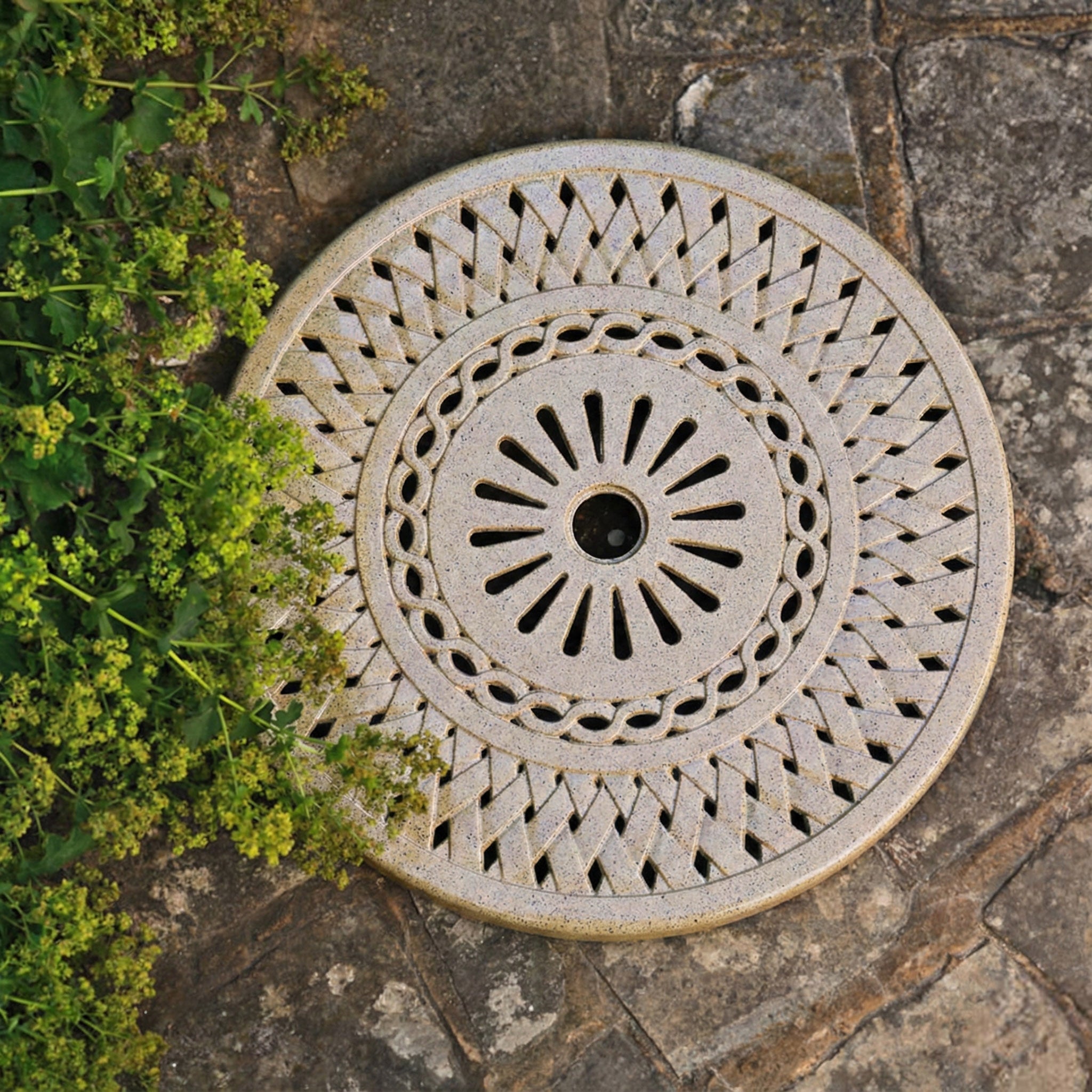 Zandsteen Traliewerk Draaiplateau 60cm