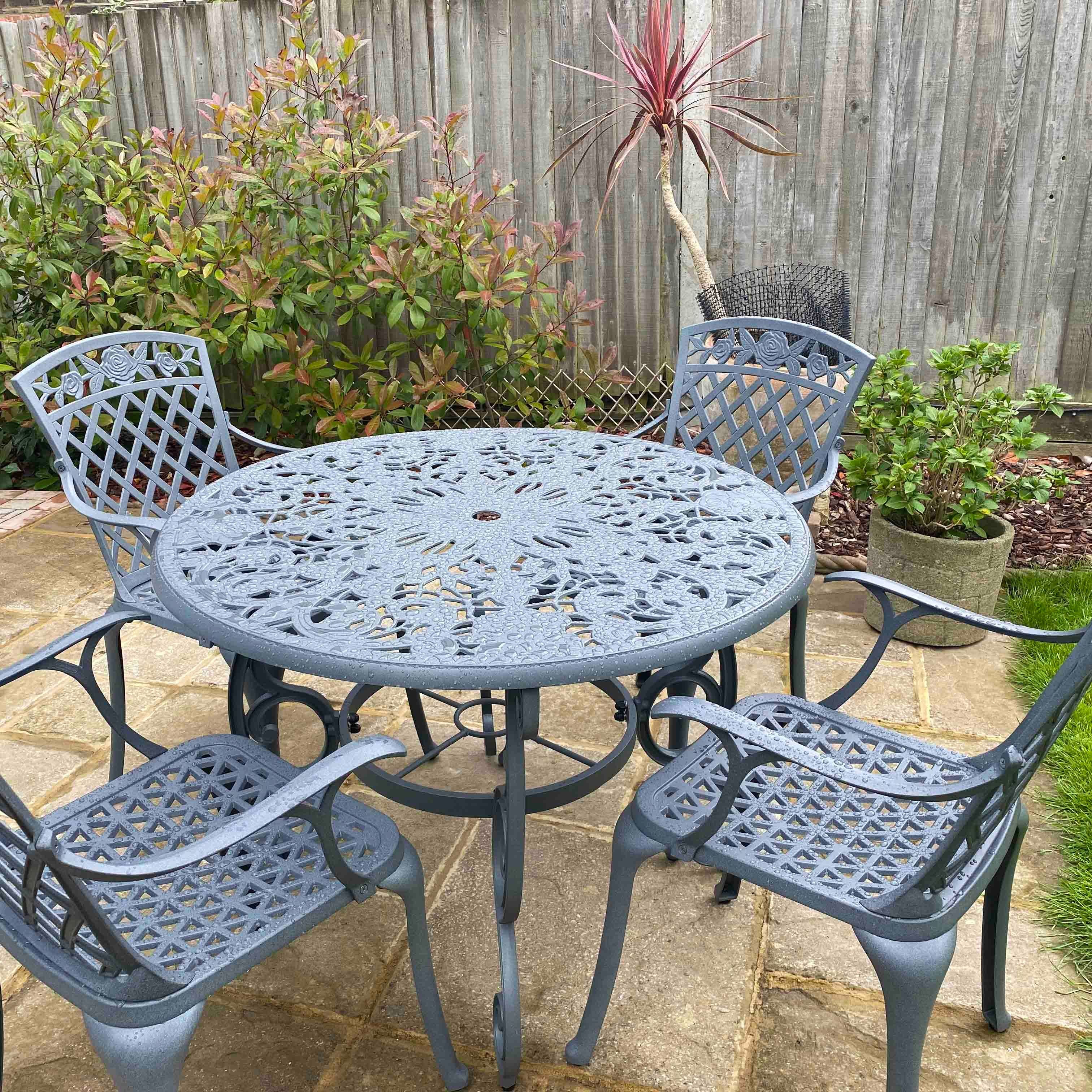 Flora tuintafel (4 persoons set)