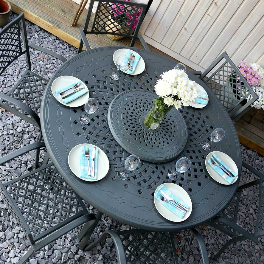 Amelia Tuintafel (8 Persoons Set) - Leigrijs