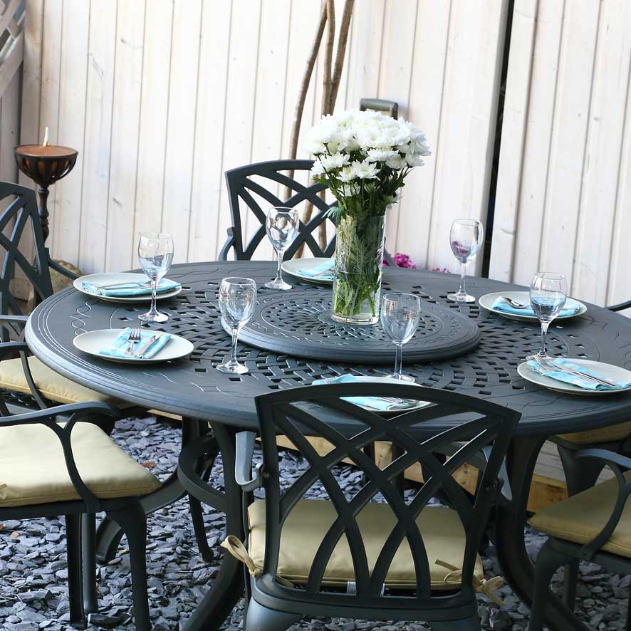 Amelia Tuintafel (8 Persoons Set) - Leigrijs