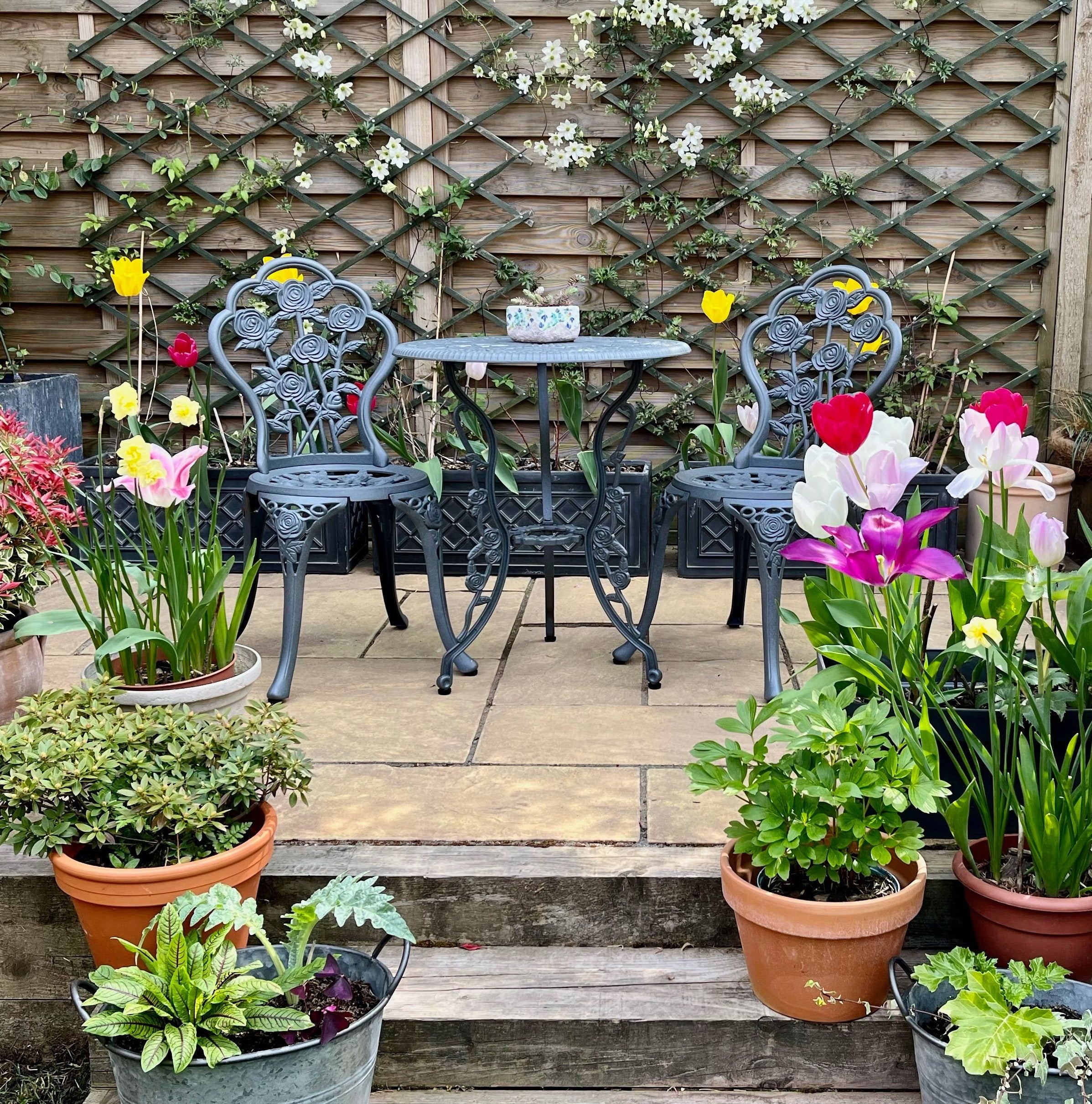 London rose 2-zits bistro tuinset