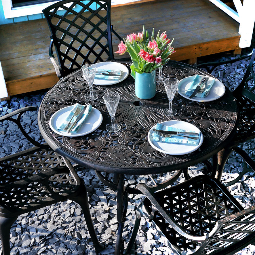 Flora tuintafel (4 persoons set)