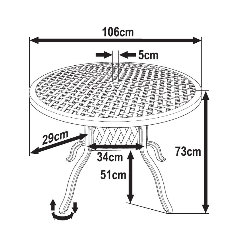 Lisa Tuintafel (4 Persoons Set)