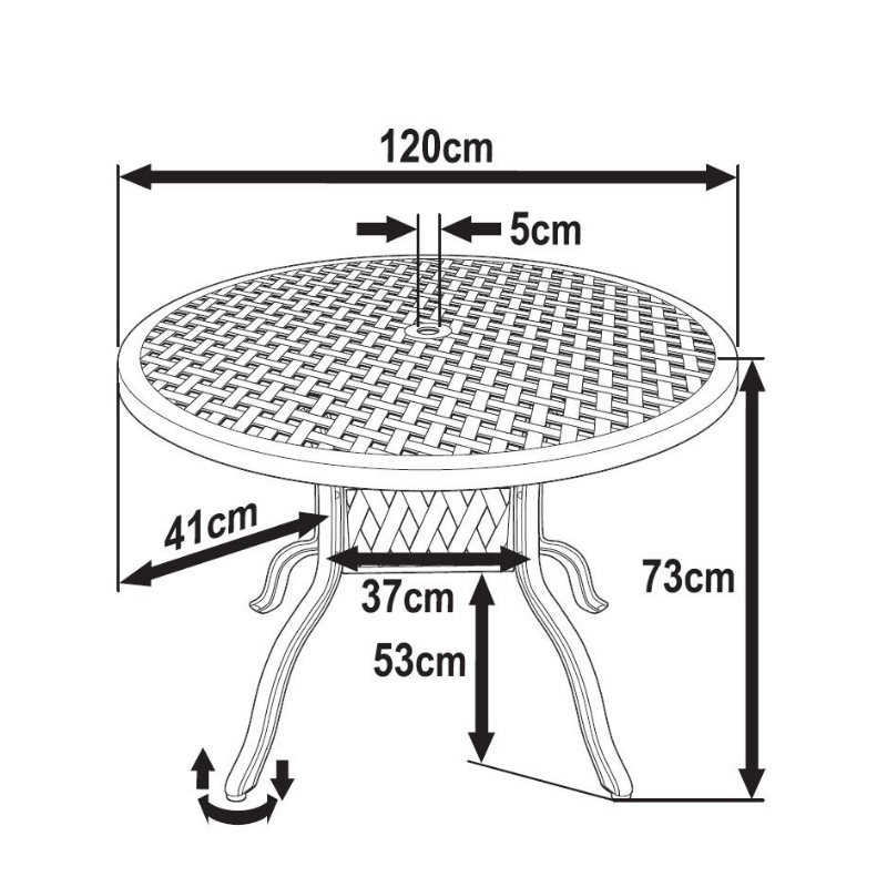 Sarah tuintafel (4 persoons set)