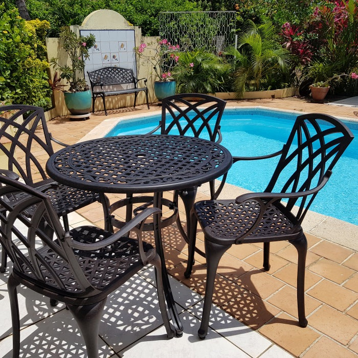 Est-ce qu’une table en aluminium chauffe au soleil ?