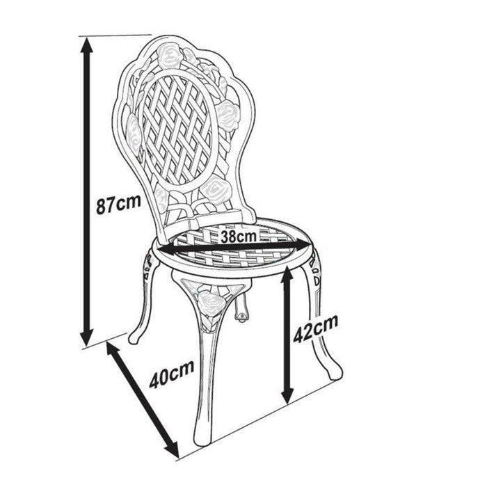 Rose Bistroset (2 Persoons Set)