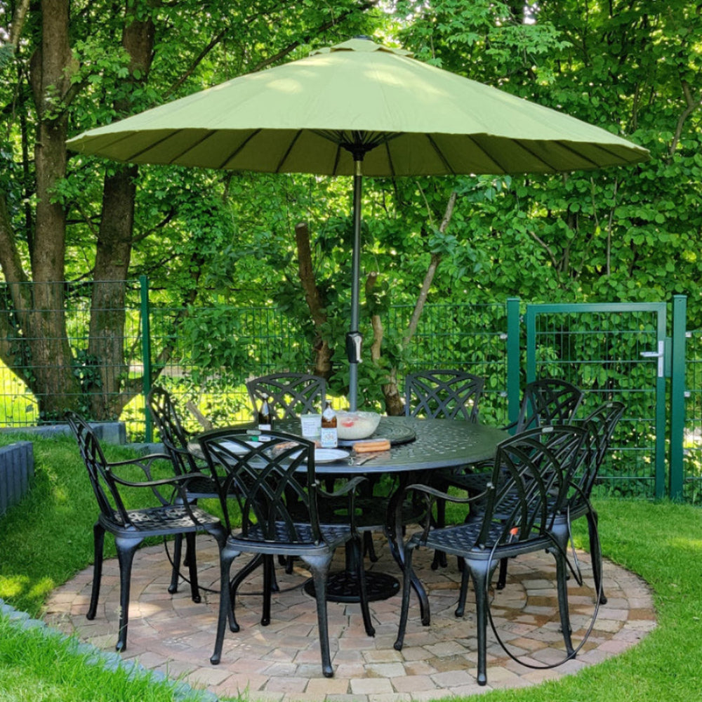 Amelia Tuintafel (8 Persoons Set) - Antiek Brons