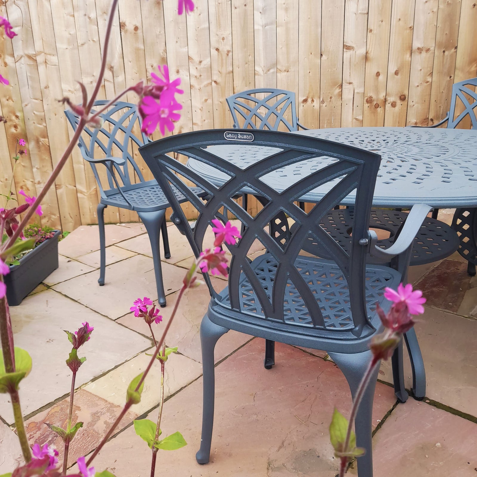 Amelia Tuintafel (8 Persoons Set) - Leigrijs
