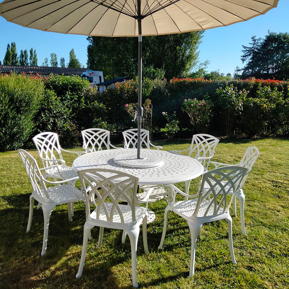 Amelia Tuintafel (6 Persoons Set) - Wit