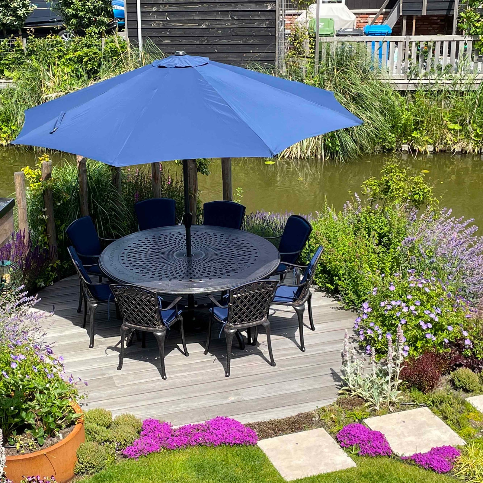 Amelia Tuintafel (8 Persoons Set) - Antiek Brons