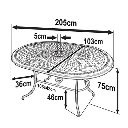 Catherine tuintafel (6 persoons set)