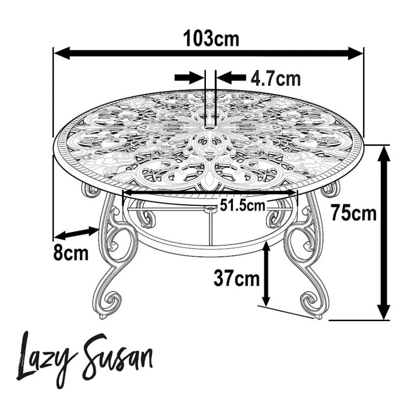 Flora Tuintafel (4 Persoons Set)