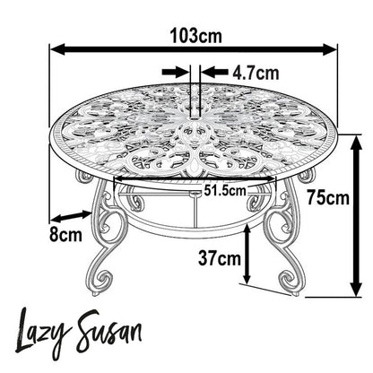 Flora Tuintafel (4 Persoons Set)