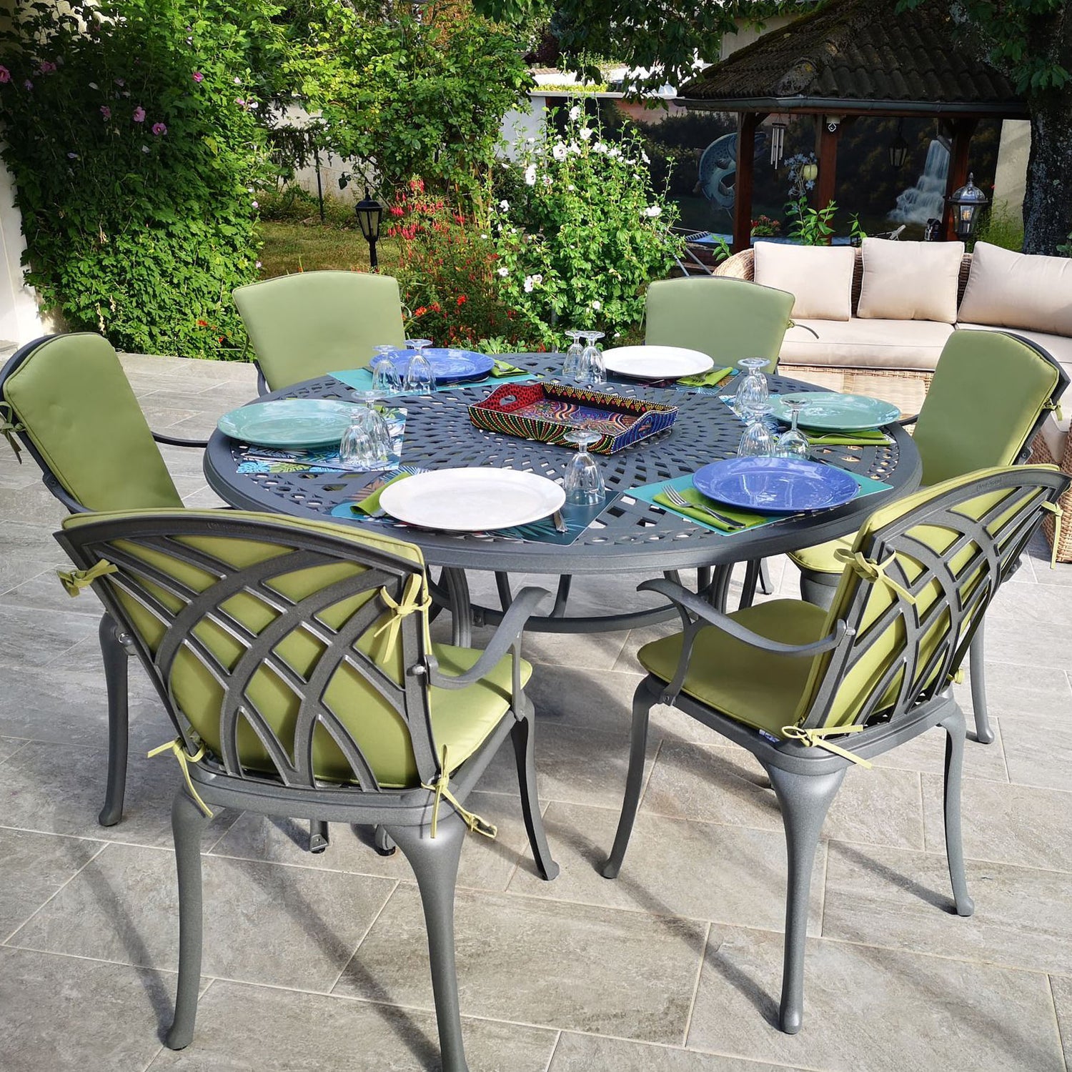 Frances tuintafel (6 persoons set)