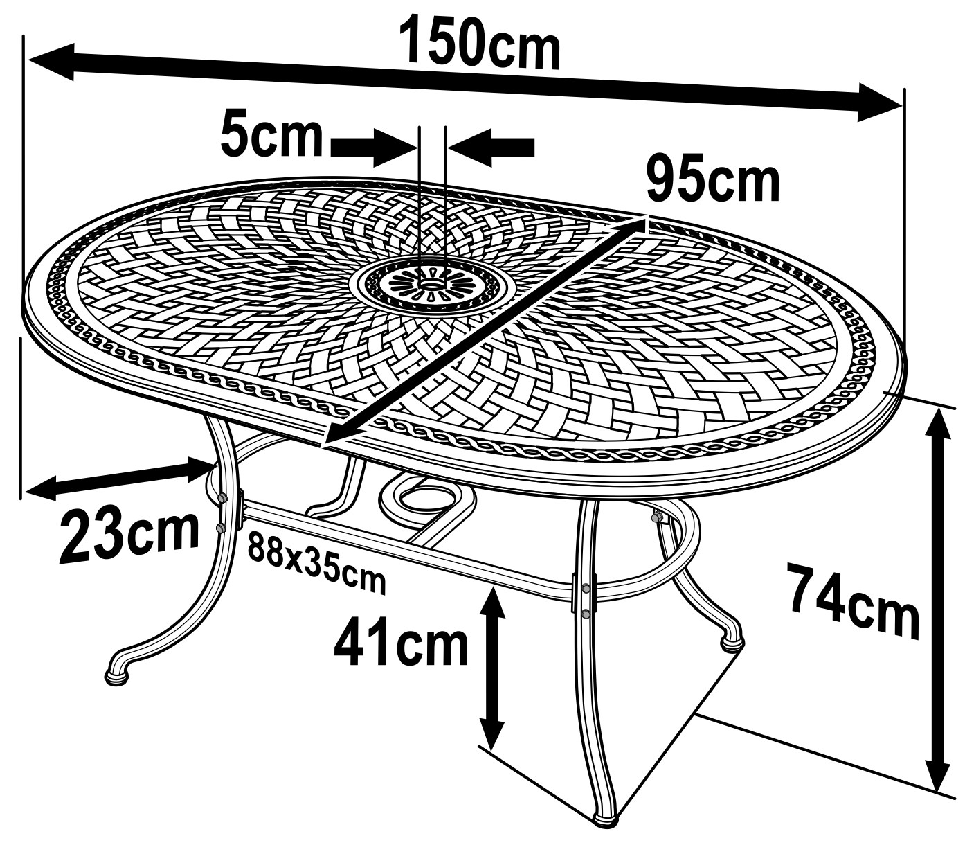 June Tuintafel (4 Persoons Set)