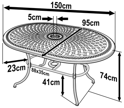 June Tuintafel (4 Persoons Set)