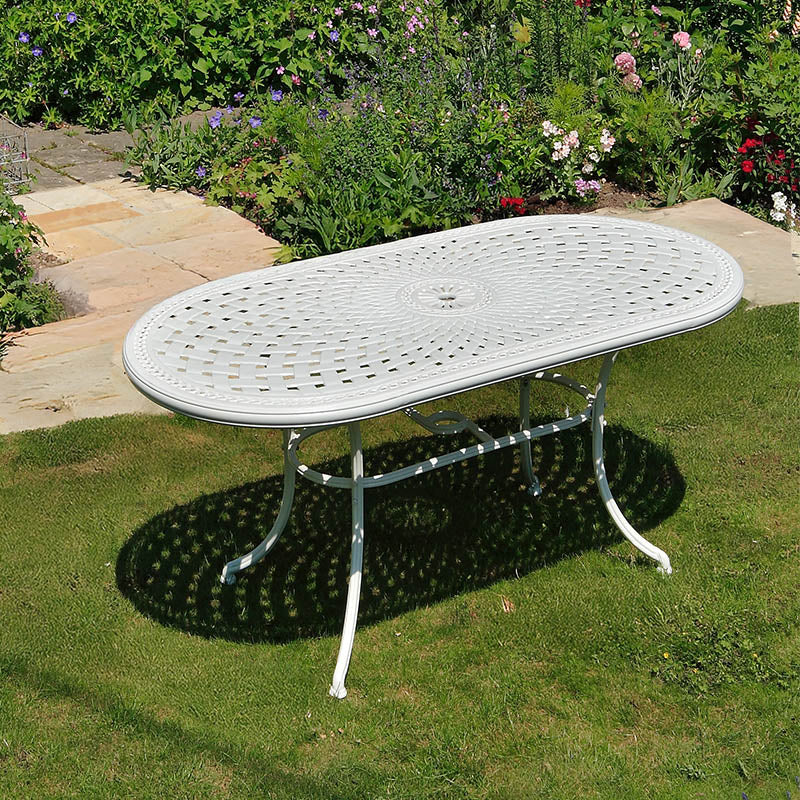 JUNE 95 x 150cm Ovaale Tuintafel van Aluminium