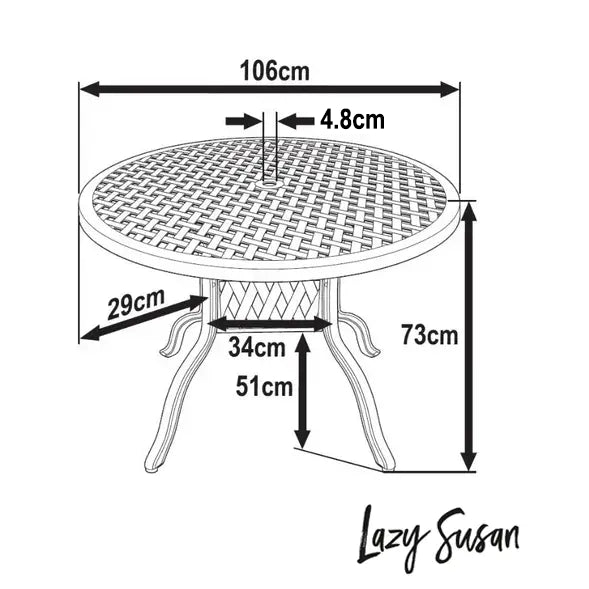 Lisa Tuintafel (4 Persoons Set)