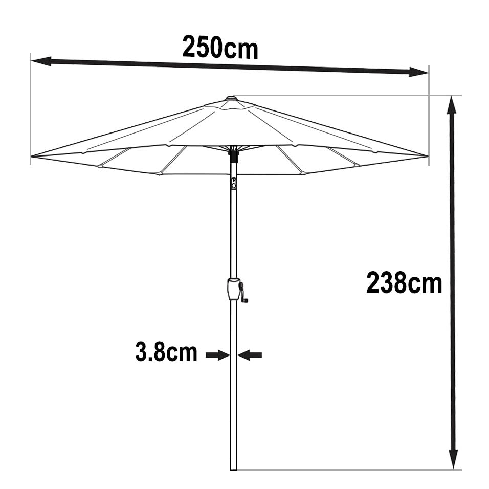 Terracotta Parasol 2,5m