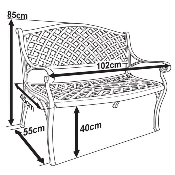 Jasmine Tuinbank van Aluminium