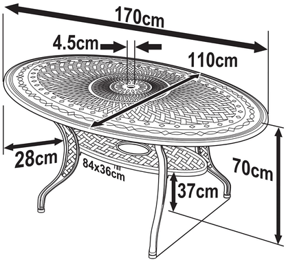 CHARLOTTE Tuintafel
