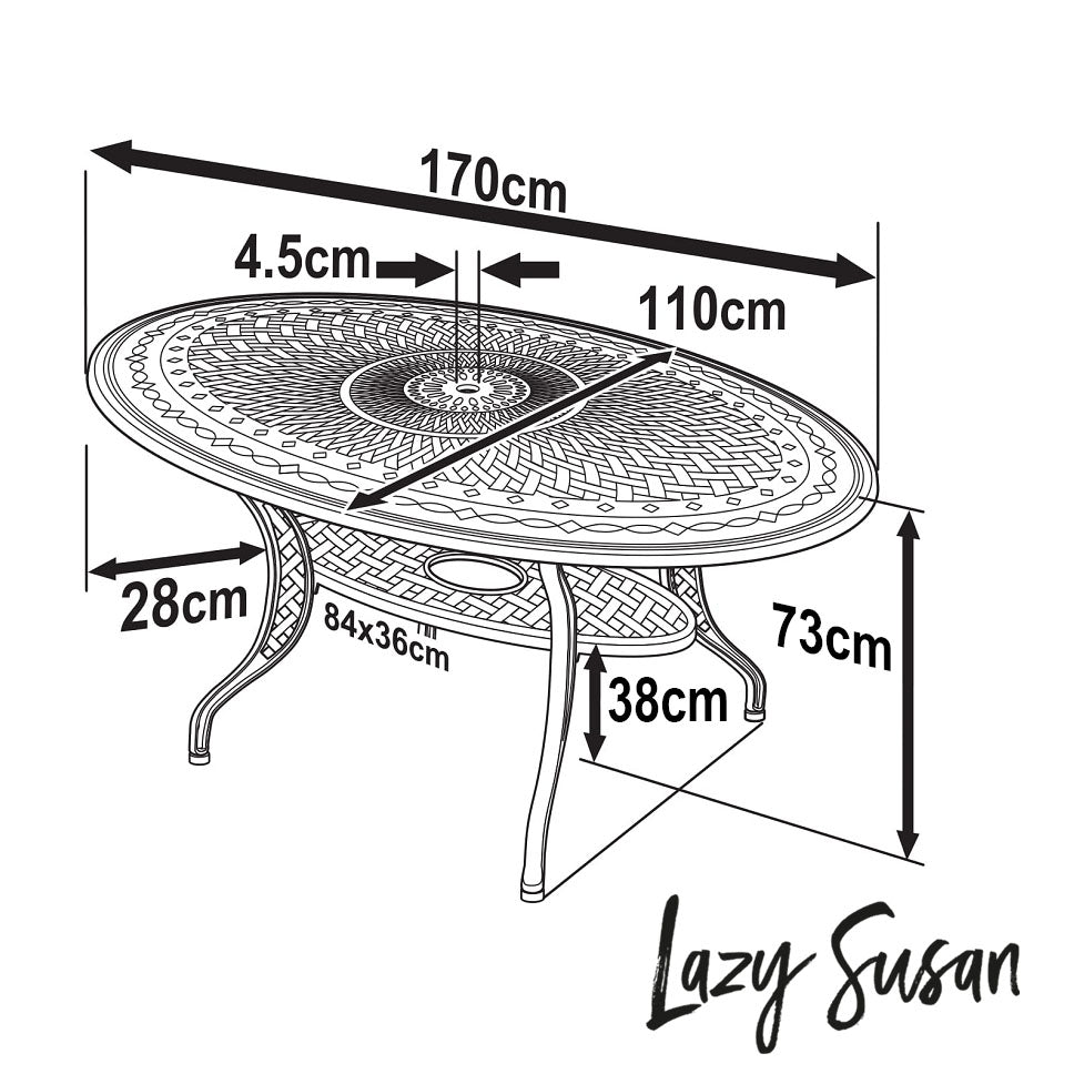 Charlotte Tuintafel (6 Persoons Set)