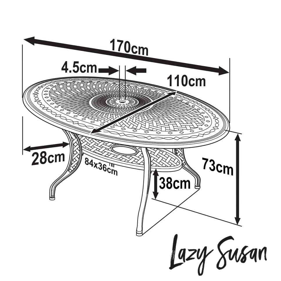 Charlotte Tuintafel (6 Persoons Set)