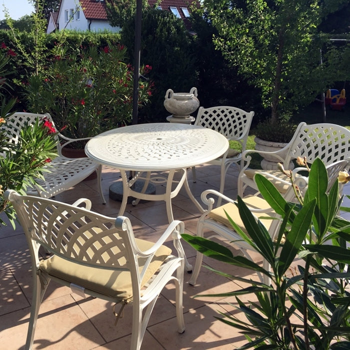 Emily Tuintafel (4 Persoons Set) - Wit