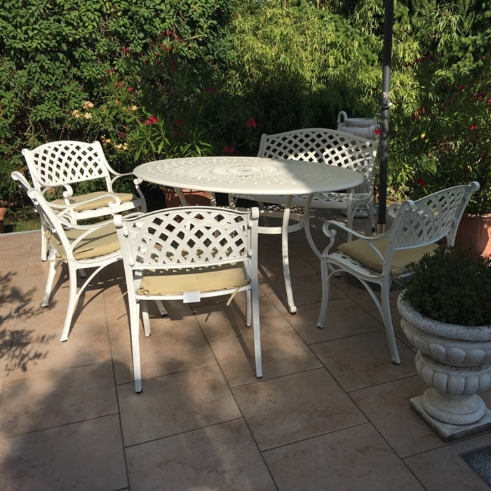 Emily Tuintafel (4 Persoons Set) - Wit