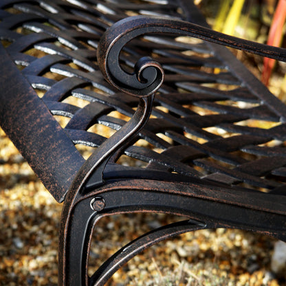 Rose Aluminium Tuinbank