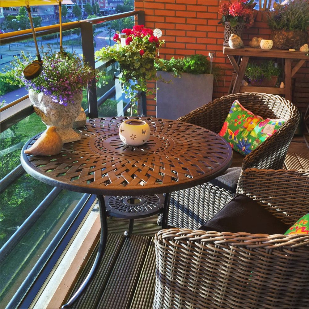 Mia Tuintafel - Antiek Brons