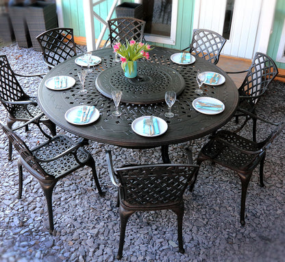 Rosie Table - 8 seater set - Antique Bronze (IRREGULAR)