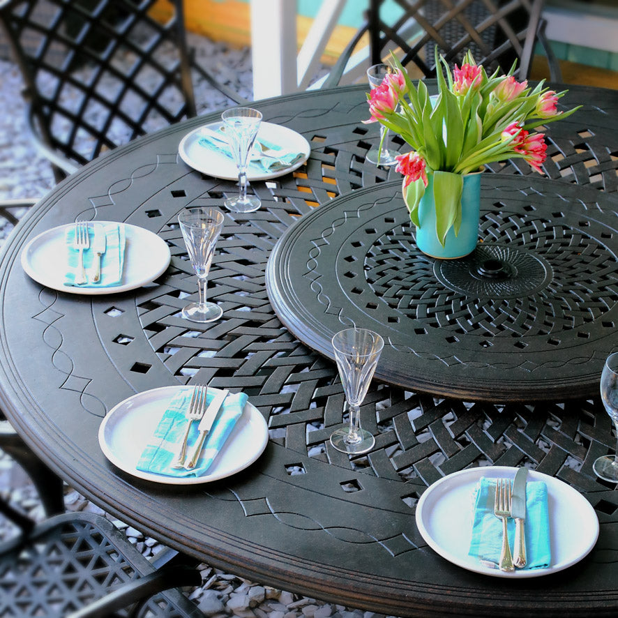 Rosie Table - 8 seater set - Antique Bronze (IRREGULAR)