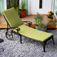 Voorvertoning: Green garden sunlounger cushion