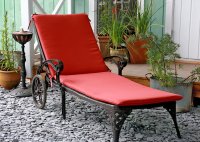 Voorvertoning: Red garden sunlounger cushion 2