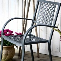 Voorvertoning: Slate Jane Stacking Metal Garden Chair