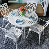 Voorvertoning: White 4 seater aluminium garden furniture set 1