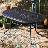 Voorvertoning: The June 6 seater garden table in antique bronze