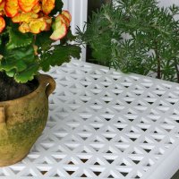 Voorvertoning: White claire aluminium garden side table 4